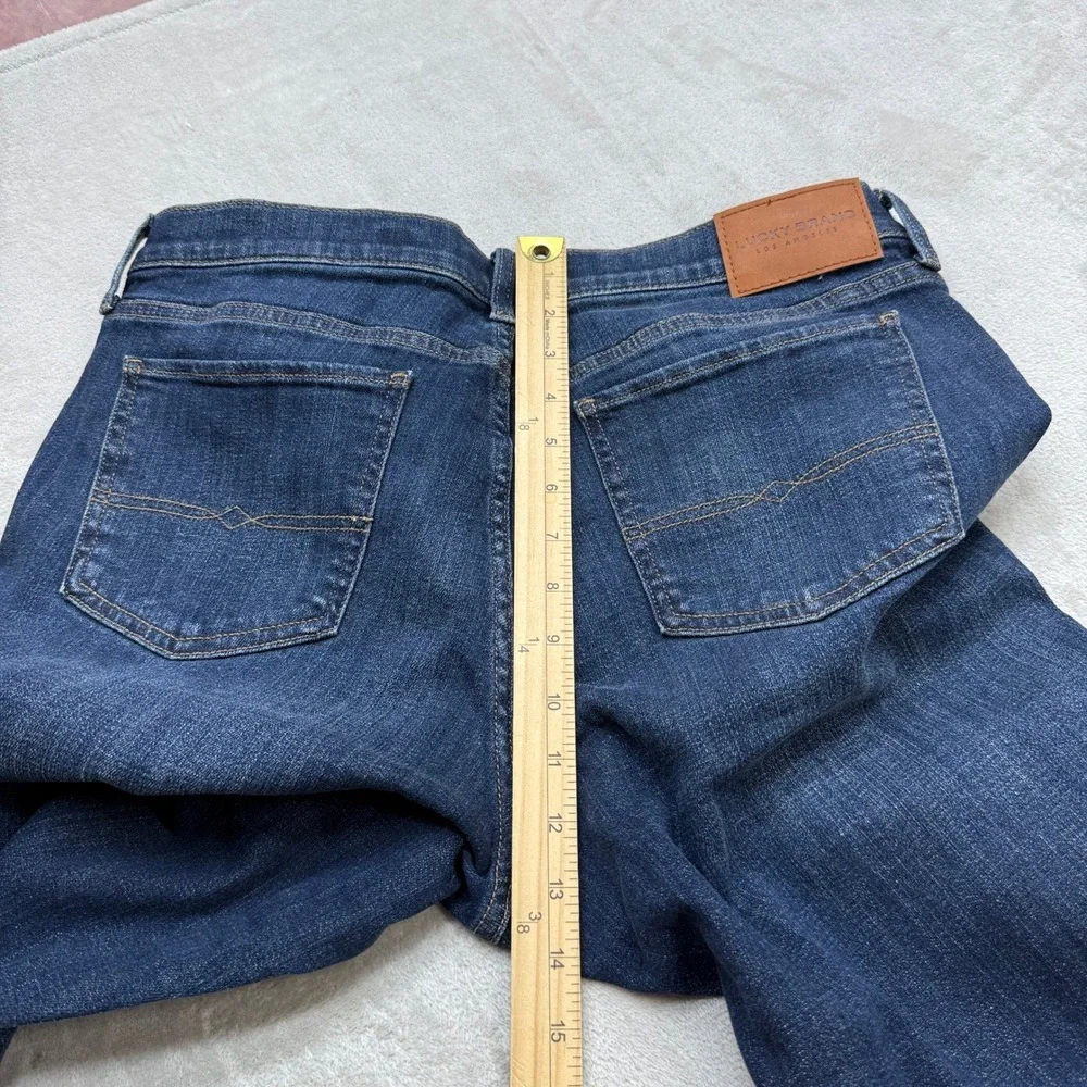 Lucky Brand Sweet Boot Jean Women 14/32 Dark Mid Rise Bootcut Western Boho Denim